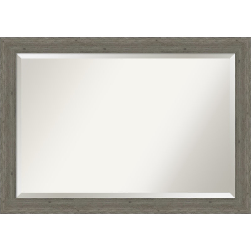 Miroir de salle de bain Fencepost, H 29 po x l 41 po, Gris