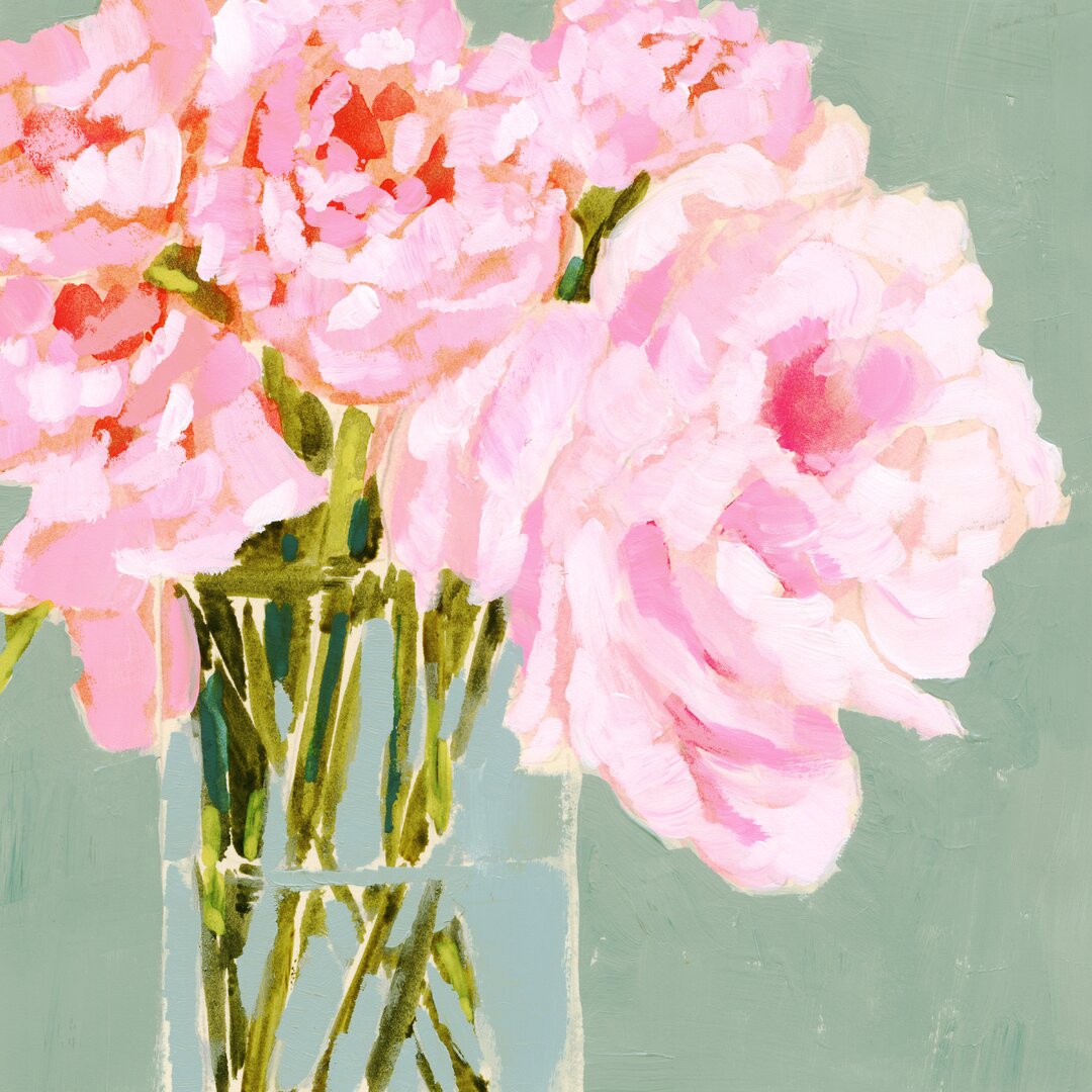 Leinwandbild Popping Peonies I von Victoria Barnes