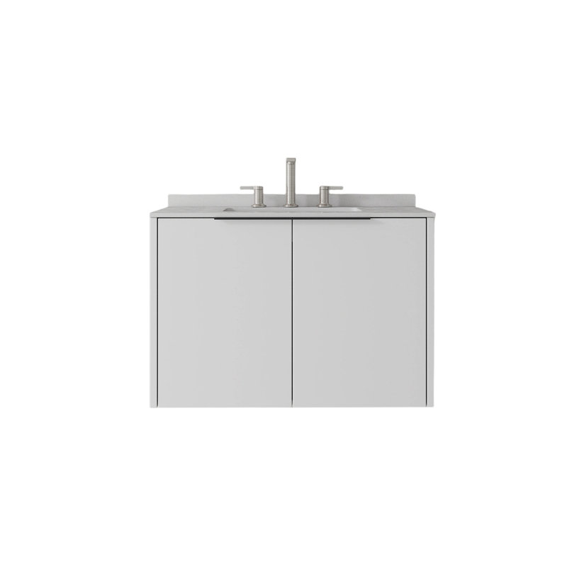 Meuble-lavabo flottant avec lavabo, 30" W, White