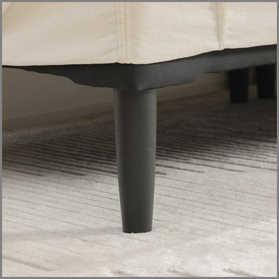 Banc de 88,58 po de largeur, banc de bout avec accoudoirs, méridienne en chenille avec 2 traversins, convient aux salons, aux entrées, aux dortoirs et aux chambres à coucher. Beige