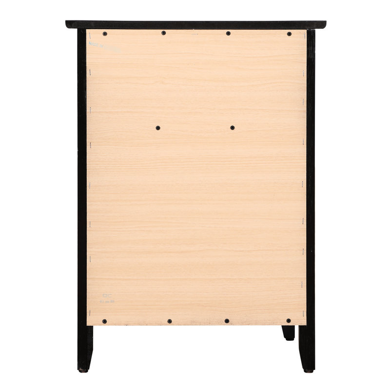 Stylish Transitional Bedroom Nightstand, Black - 25"h X 19"w 15"d Compact, Single Drawer & Cabinet Door For Storage, Sleek Design Enhances Style, Quick Assembly Nightstand And Neat Finish Elevates
