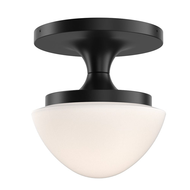 Hinkley Knox Semi-Flush Mount Schoolhouse Style Ceiling Light, Black