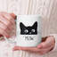 Tasse de chat noir avec chat Meow