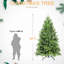 Arbre de 5 pi, 756 pointes en PE +, centre de table de Noël pleine longueur, branches à charnières pour une installation rapide, support en métal, arbre de Noël à espace réduit, et réaliste, assemblage facile, lourd