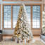 Arbre de Noël épinette enneigé avec lumières Snowy Luxe-337300505