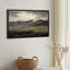 Art mural sur toile Smoky Mountain Range Over Rolling Green Plains And Dark Rocks-133046687
