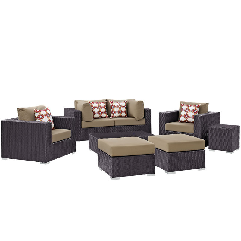 Ensemble modulaire d'extérieur 8 pièces Convene, Moka