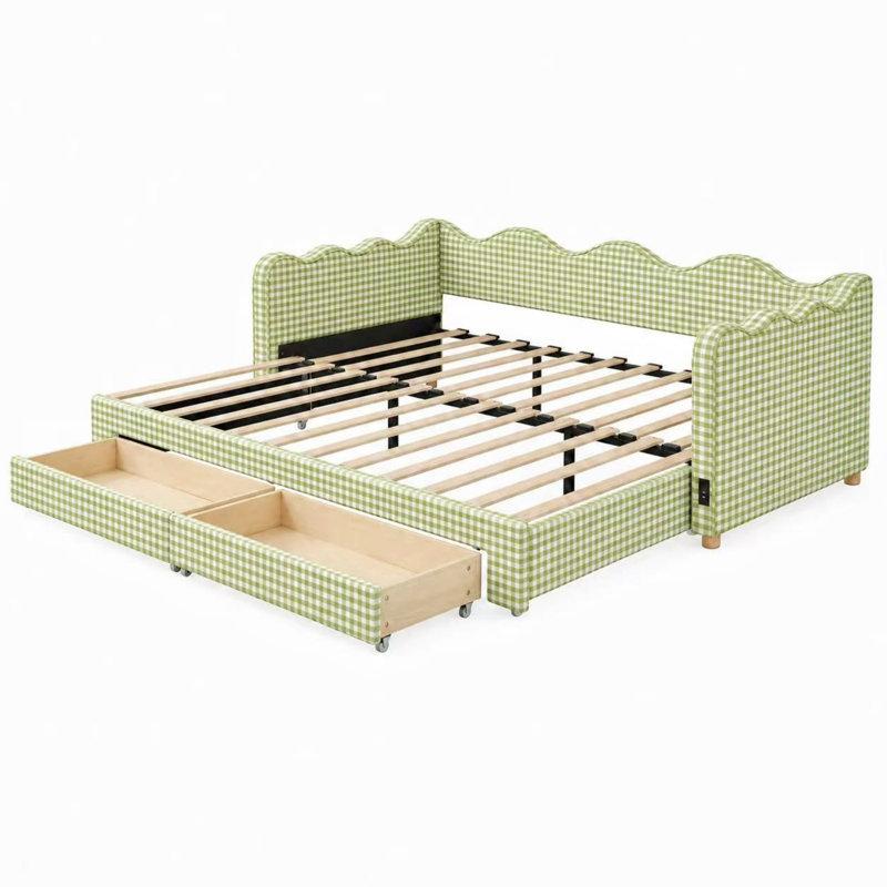Upholstered Single (3') Daybed, Green