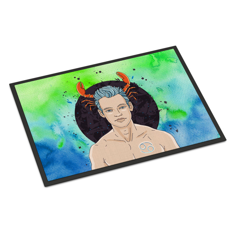 Enseigne de cancer 36 po x 24 po tapis de porte extérieur antidérapant