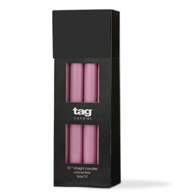 Ensemble de 12 bougies droites 10 pièces Color Studio