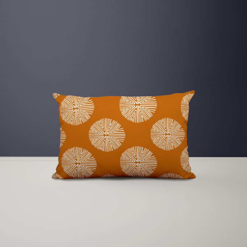 Housse et insert de coussin rectangulaire en polyester pour l'intérieur et l'extérieur, Orange