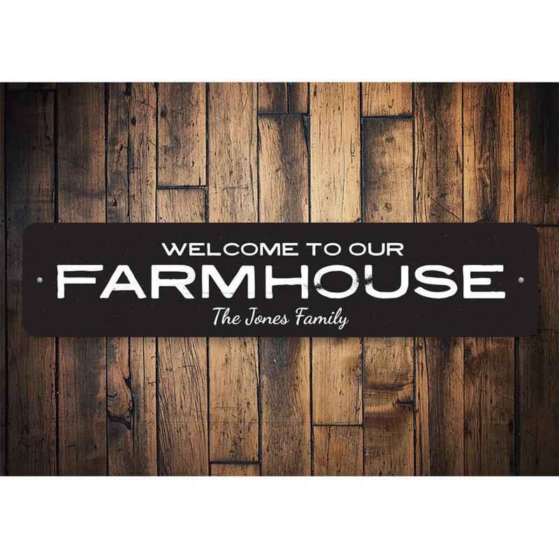 Plaque en aluminium Farmhouse, H 6 po x l 24 po x P 0,063 po