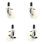 316SS Nylon Wheel Swivel 1- Expanding Stem Caster Set 2 Brake SCC
