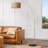 76'' Rattan Arched Dimmable Floor Lamp With Remote Control And Bulb Included-1033309999