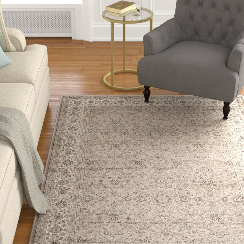 Tapis oriental à motif de viscose Carolus, Rectangle 4 pi x 5 pi 3 po