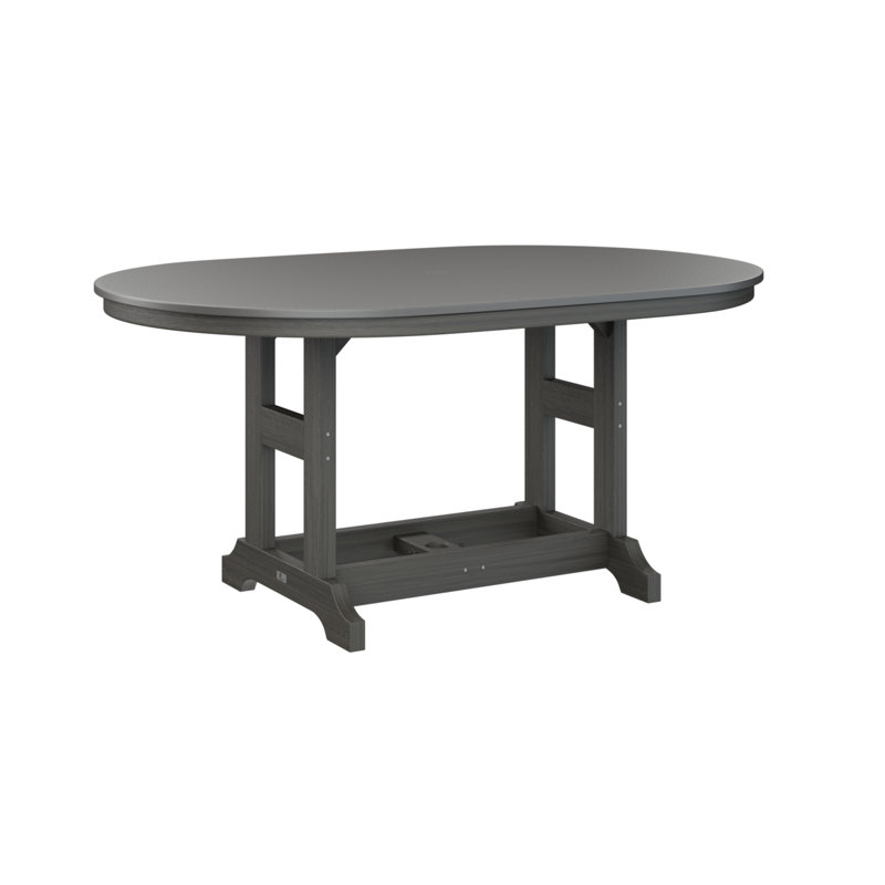 Table de salle à manger Berlin Classic, Acier inoxydable martelé, Gris côtier