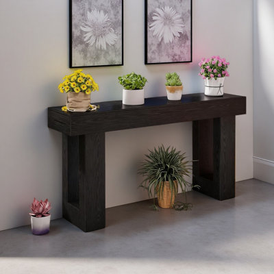 Wooden Console Table, Sofa Side Table, Living Room Table Rectangular Sofa Table Behind The Couch