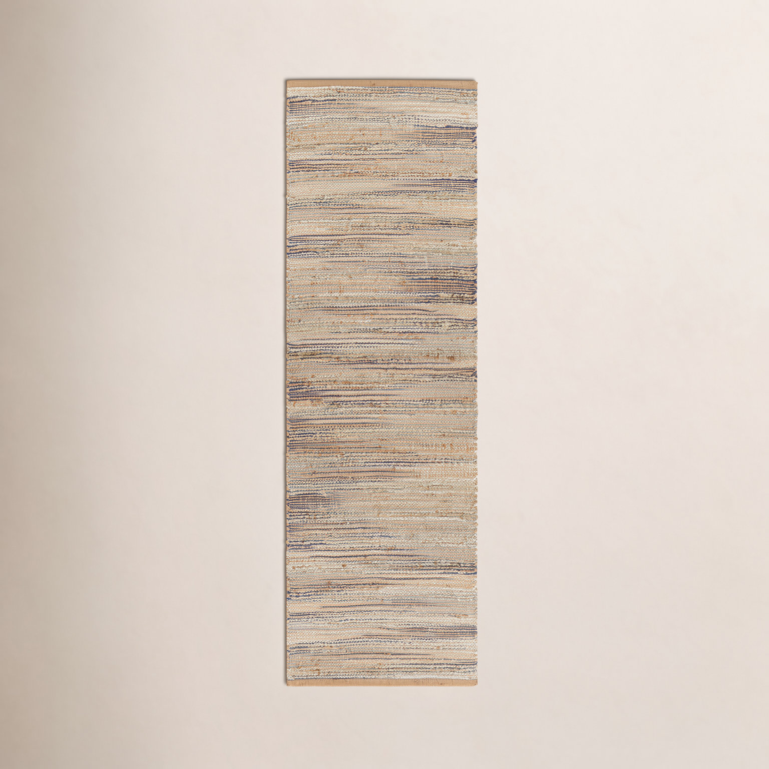 Fallbrook Hand-Woven Striped Jute Rug, Runner 2'6" x 8'