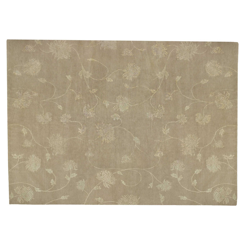 Enchantment Floral Area Rug in Neutral/Taupe, Rectangle 2' x 3'