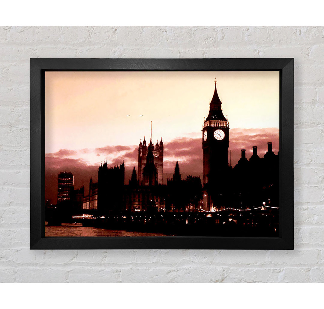 London Big Ben St Pauls Retro - Druck