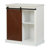 Devell 34.4'' H Mid-Century Modern Cabinet with Sliding Barn Door