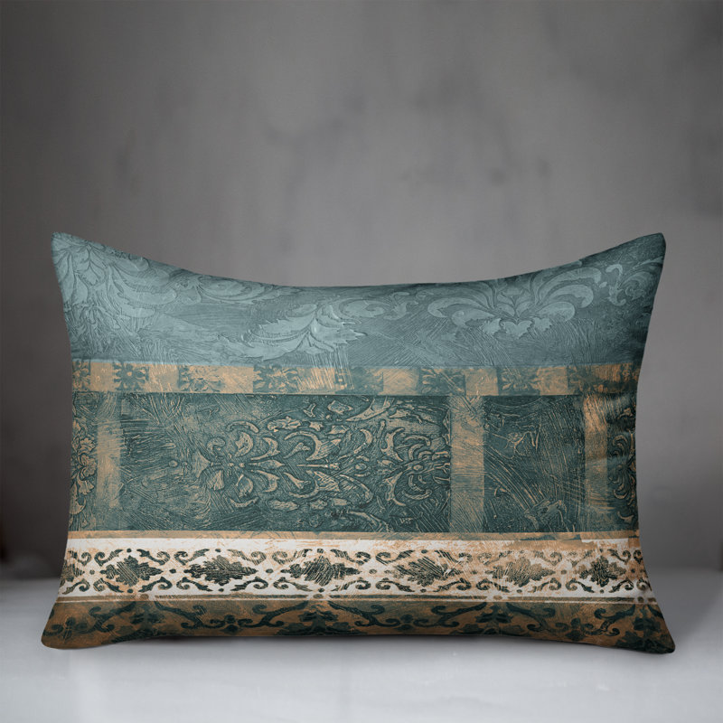  Damask Rectangular Pillow Cover & Insert