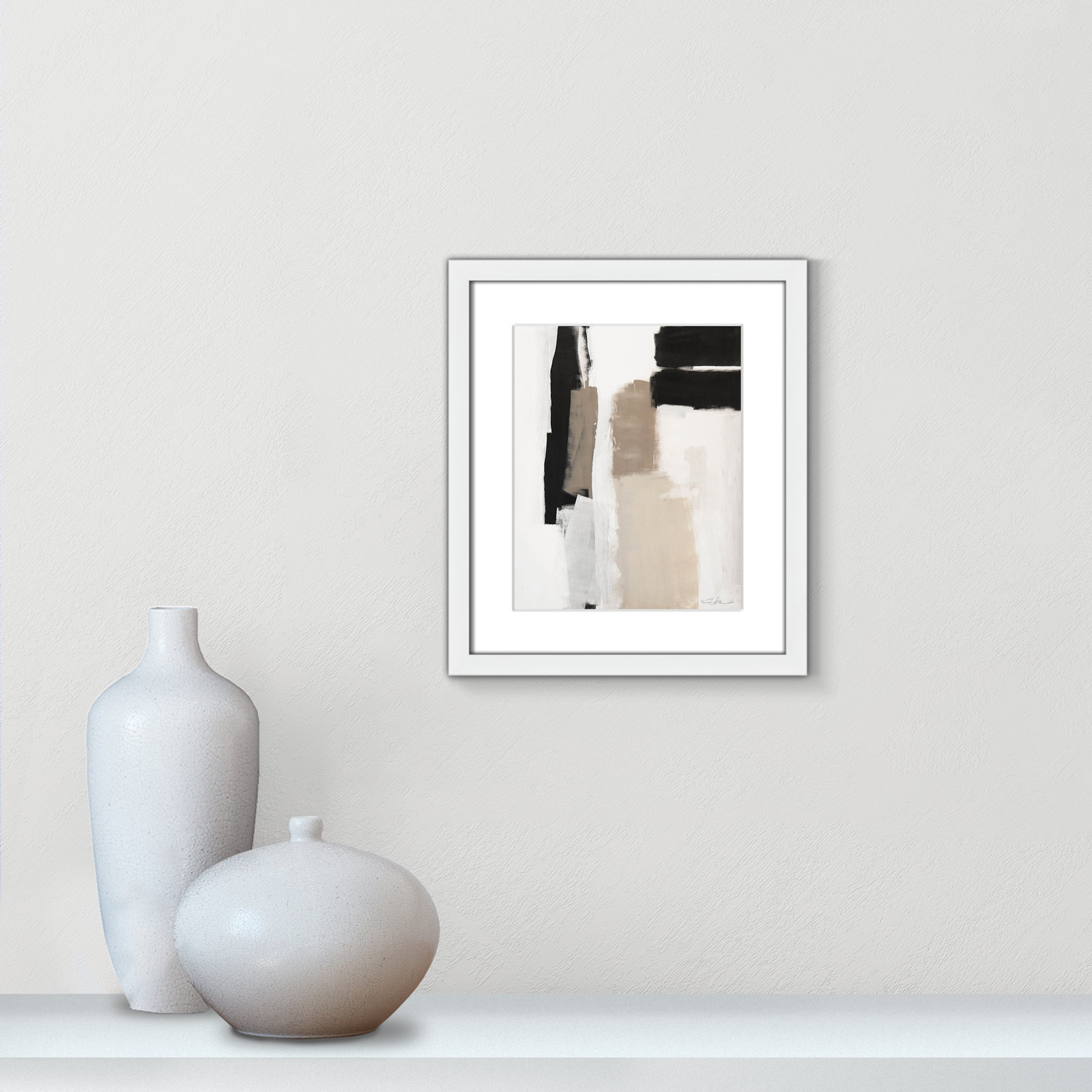 Giverny Earth Scapes II by  Print, Yes, White Single Picture Frame, 15" H x 13" W x 1.25" D