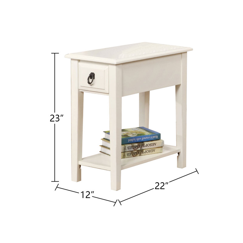 Table d'appoint rectangulaire 1 tiroir Hodapp