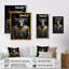 «Karlesha Bull With A Stylish Designeather», reproduction sur toile-87343924-87343927