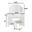 Ensemble coiffeuse avec tabouret et miroir Isaiah-Michael-517080231