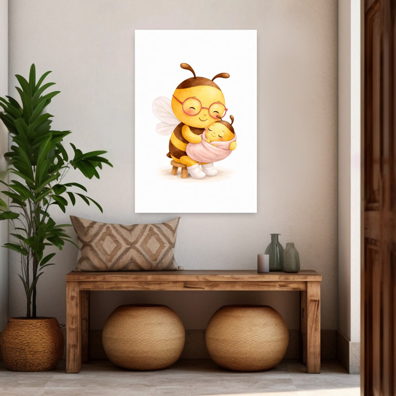«Mama Bee & # 039; S Love Peaceful Bee», reproduction d'art murale, 48" H x 32" W