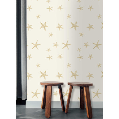 Yuki Osada Speckled Sea Stars 33' L x 20.5" W  Wallpaper Roll