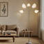 Lampe sur pied à arc 68 po HonoDing, sans ampoule (argent)