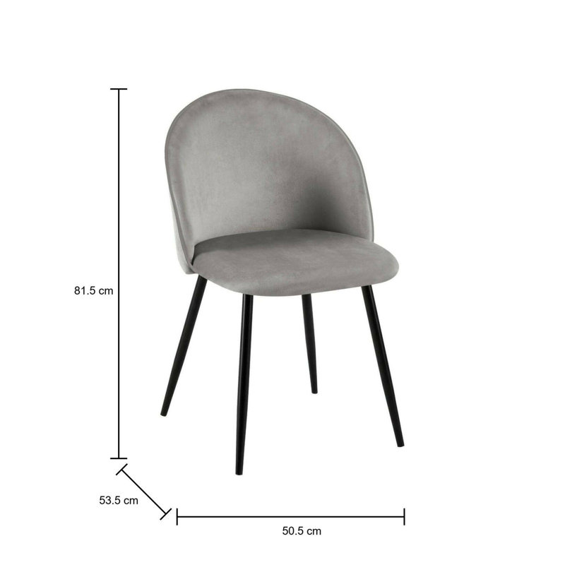Wilen 45cm H Metal Side Chair, Gray
