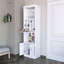 Bar blanc pour rangement de vin et système de présentation - 15 tablettes, 2 portes, rangement spacieux en bois d'ingénierie, 85,72 lb,-117243788-117243787