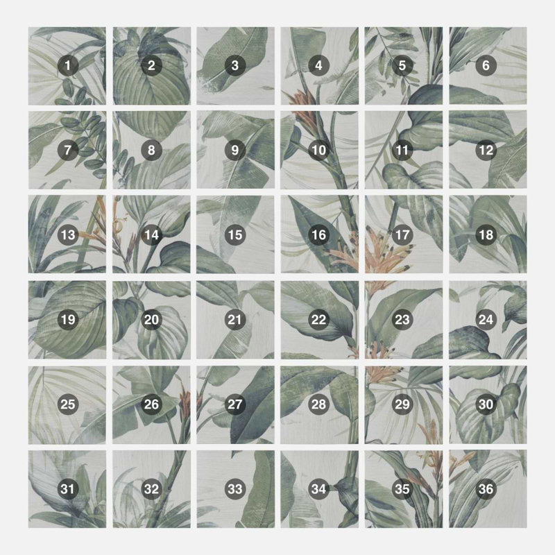 Angela Harris Wilder 7.87 In. X 7.87 In. Matte Porcelain Floor And Wall Mural Tile (15.49 Sq. Ft. / Case)