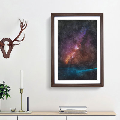 Stars Over The Ocean Painting - Framed Print