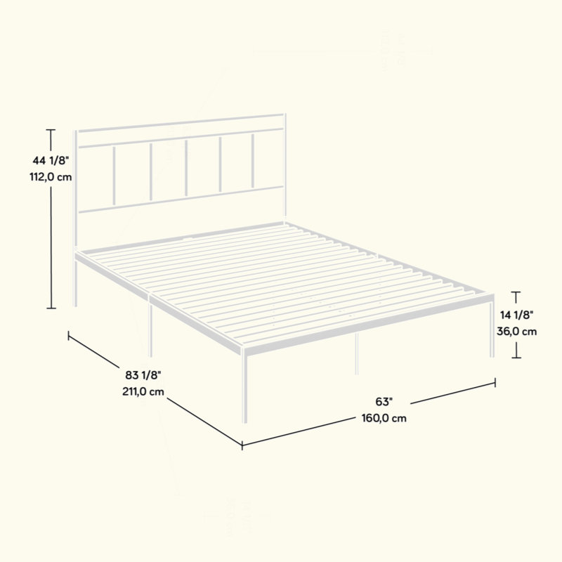 Platform Bed With Headboard, Queen