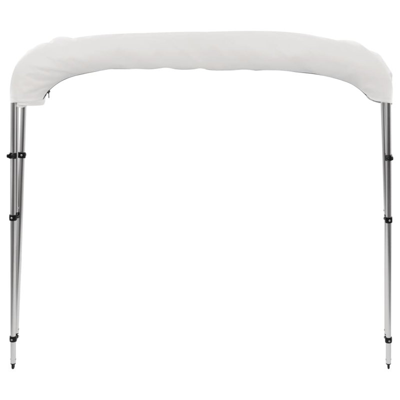 Bimini Top Canvas Cover Canopy with Aluminum Frame Bimini Top for Boat, White, 53.9" H x 72" W x 70.9" D