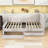Twin Wood L-Shaped Upholstered Bed with Drawers-608065577