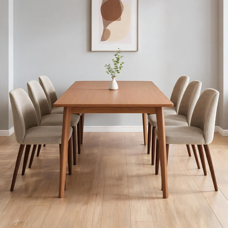 Polyester Upholstered Side Chair in Brown, 4