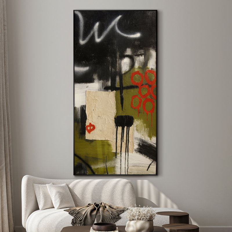 Extra Large Wall Art Fabric Print - Abstract Modern Artwork Artwork Decor for Living Room or Bedroom - "Frame Assembly Required (Unfinished Frame)"
