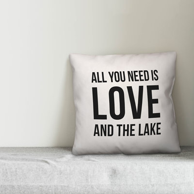 Textual Outdoor Throw Pillow