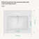 24"X19.7" White Rectangular Single Vanity Top With Overflow(Sink Only)