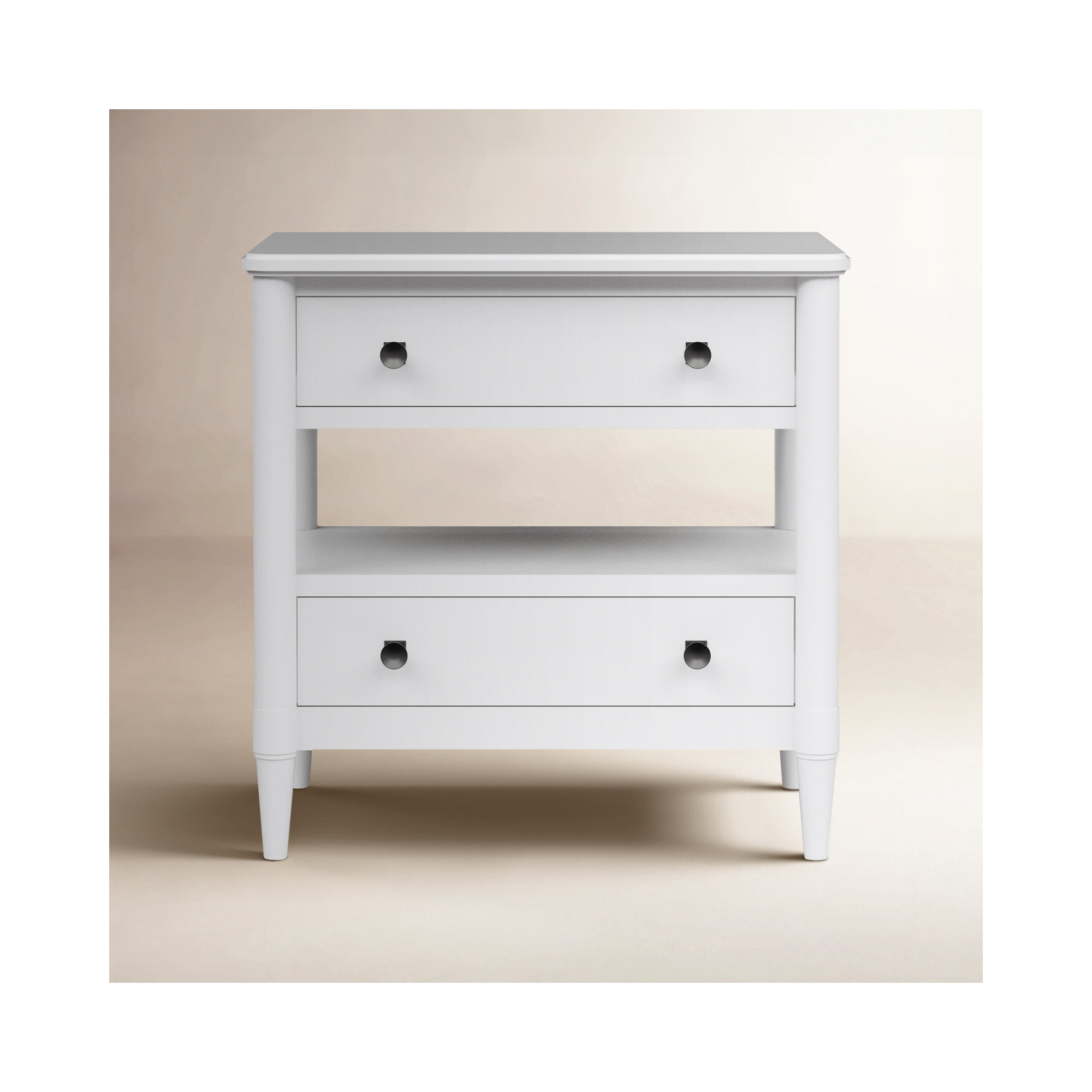 Dana Heights 2-Drawer Nightstand, White