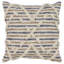 Coussin décoratif en coton texturé à rayures