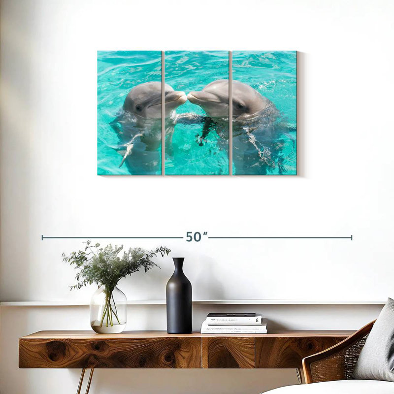 Brampt Dolphins Kissing, 20" H x 33" W