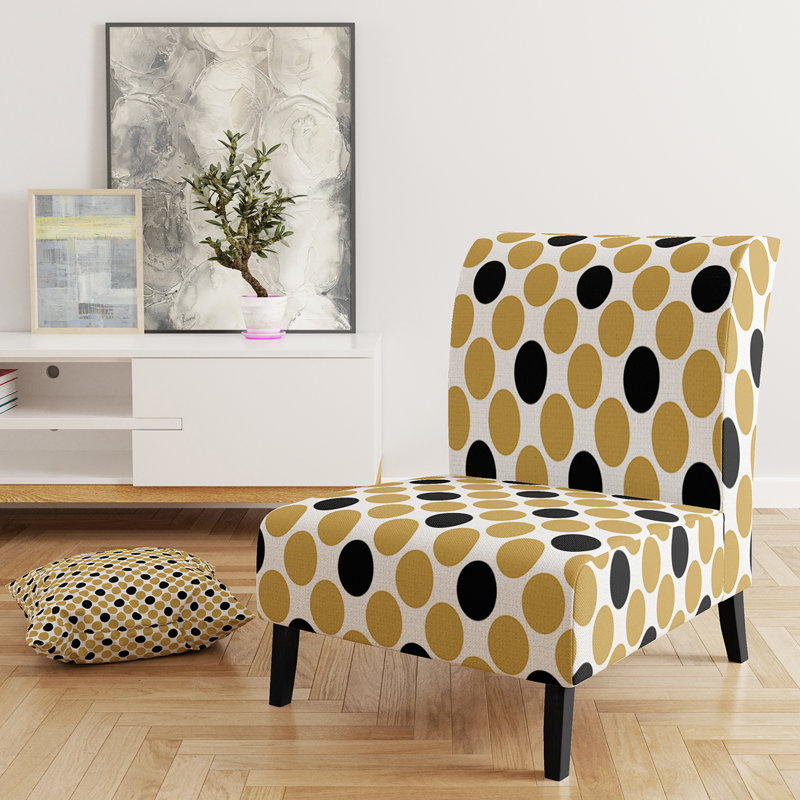 Fauteuil de chambre rembourré Golden Polka Dot