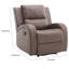 Fauteuil inclinable manuel, dossier capitonné, similicuir brun