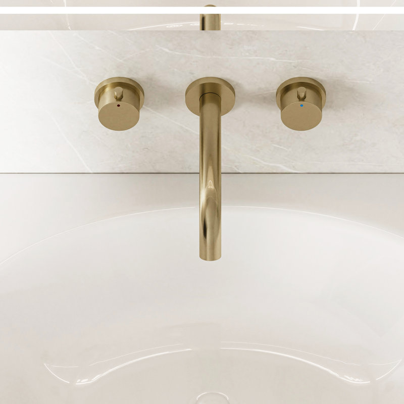 2-handle Bathroom Faucet, Gold